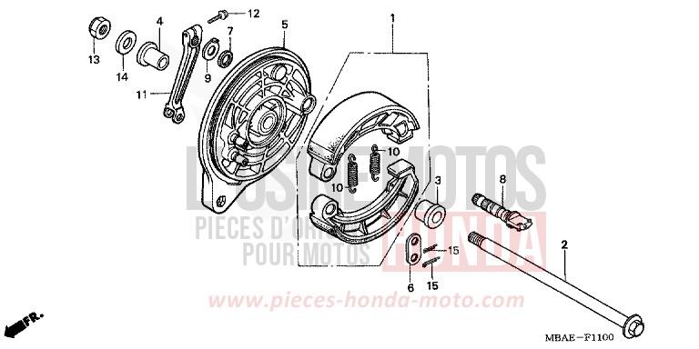 PANNEAU DE FREIN ARRIERE von Shadow Aero NOIR (NH1X) von 2000